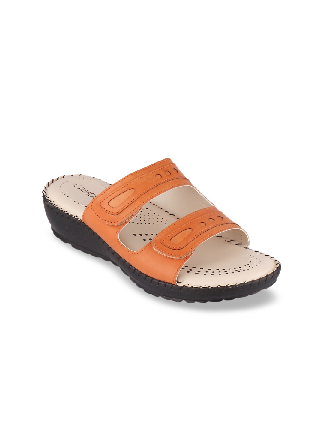 

LAMOURE BY RED CHIEF Women Tan Open Toe Flats
