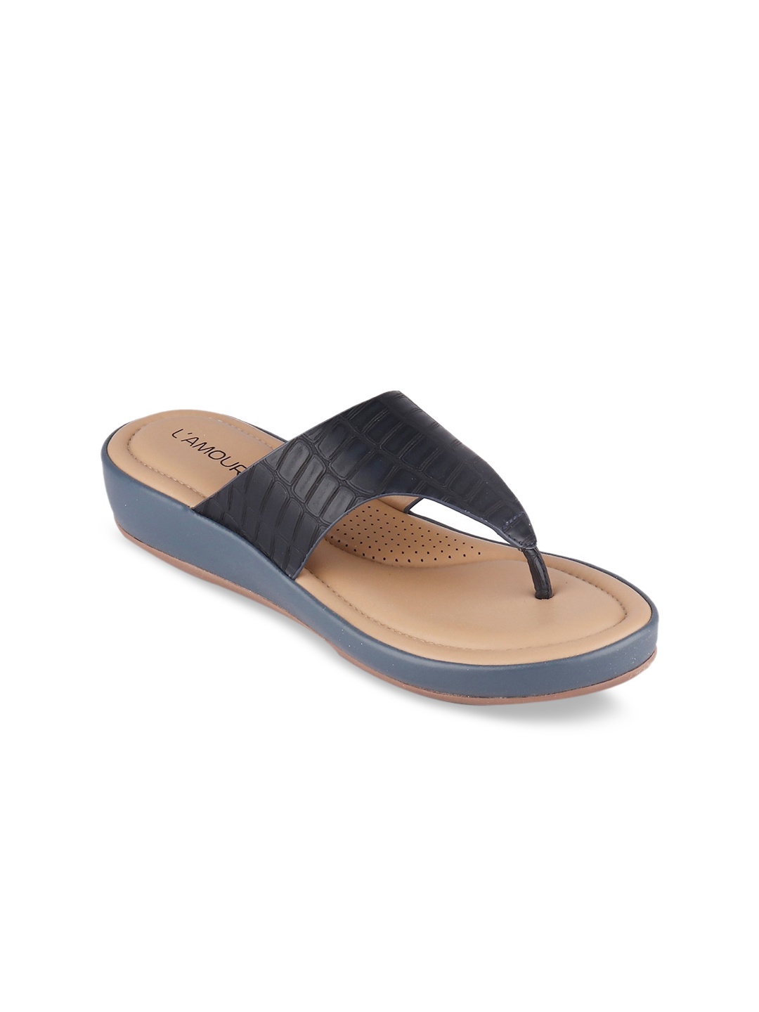 

LAMOURE BY RED CHIEF Women Blue T-Strap Flats