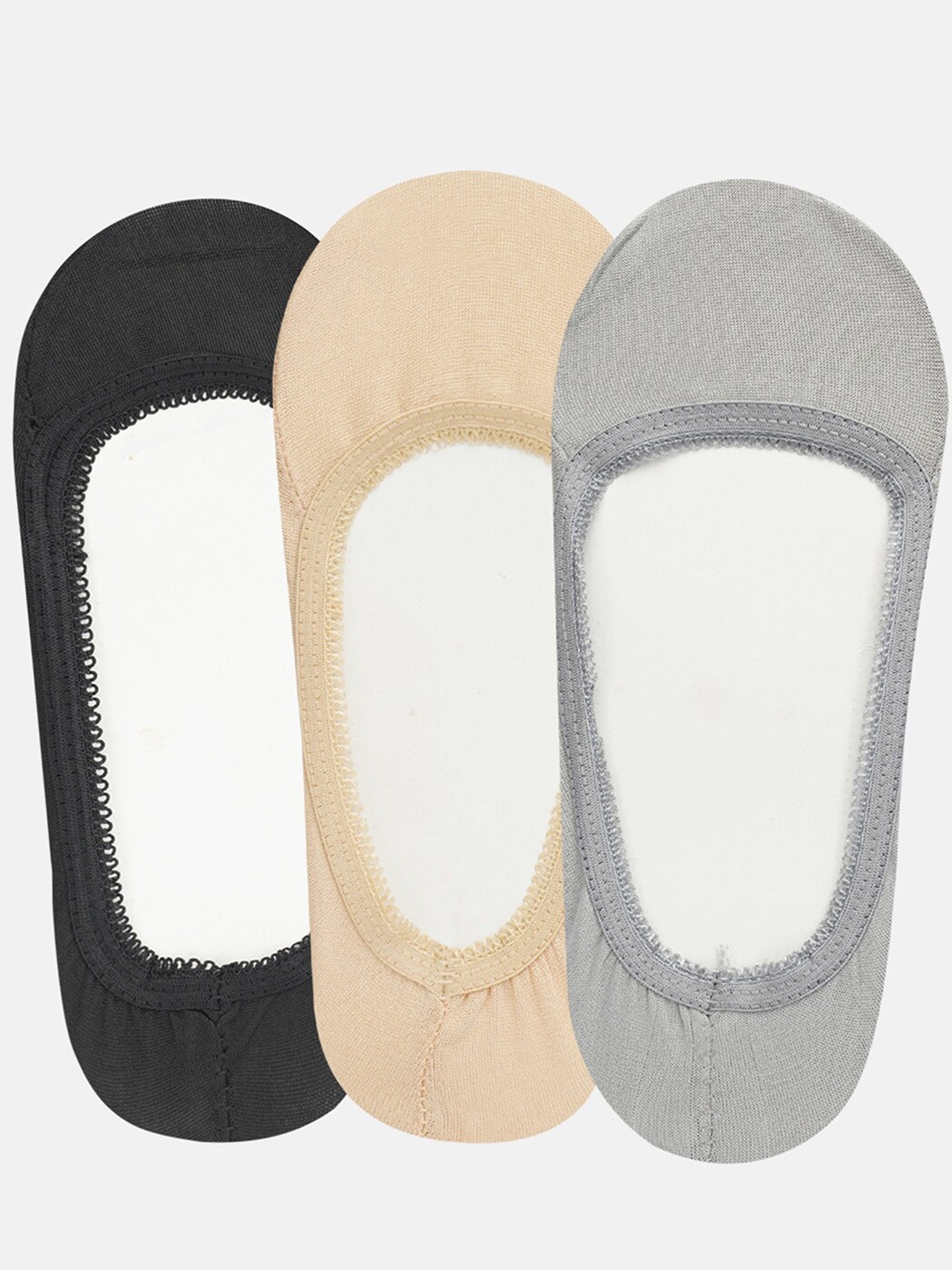 

SECRETS BY ZEROKAATA Pack Of 3 Assorted Shoe Liners Socks