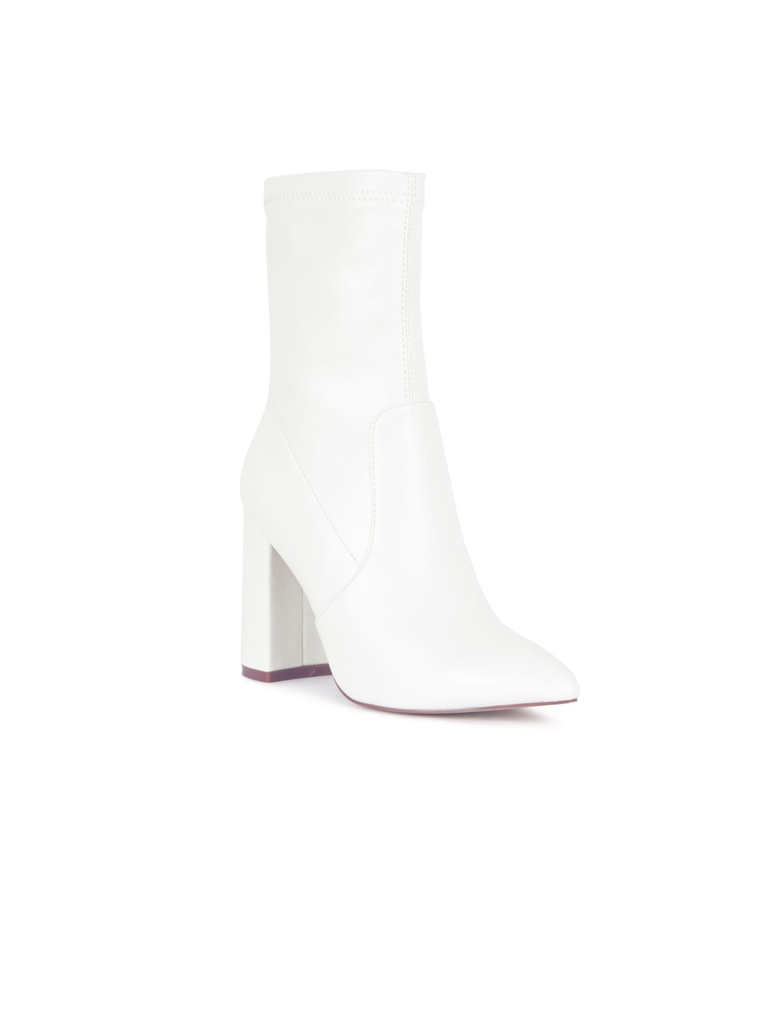 

London Rag White Block Heeled Boots