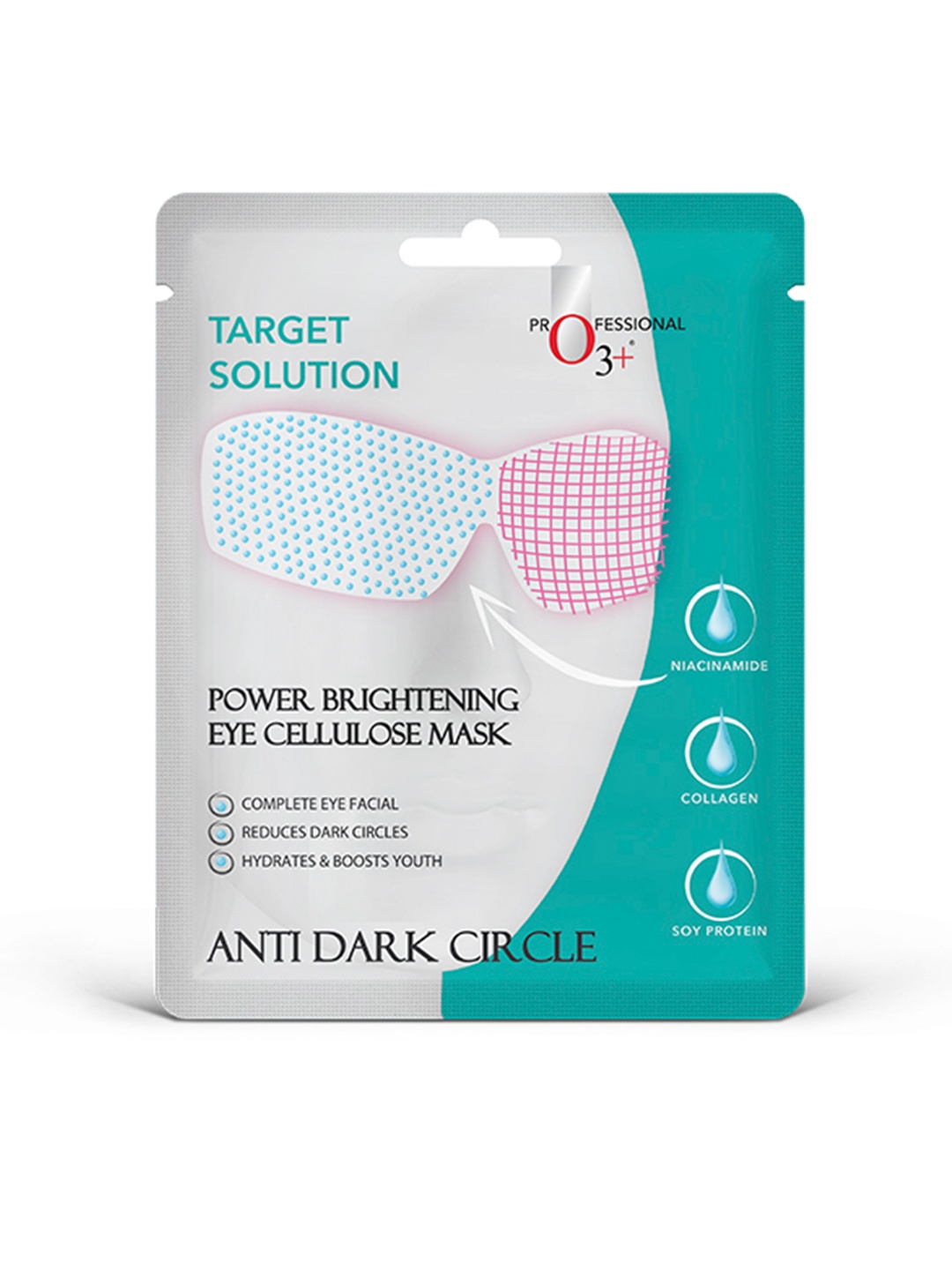 

O3 Target Solution Power Brightening Eye Cellulose Mask - Anti-Dark Circle, Green