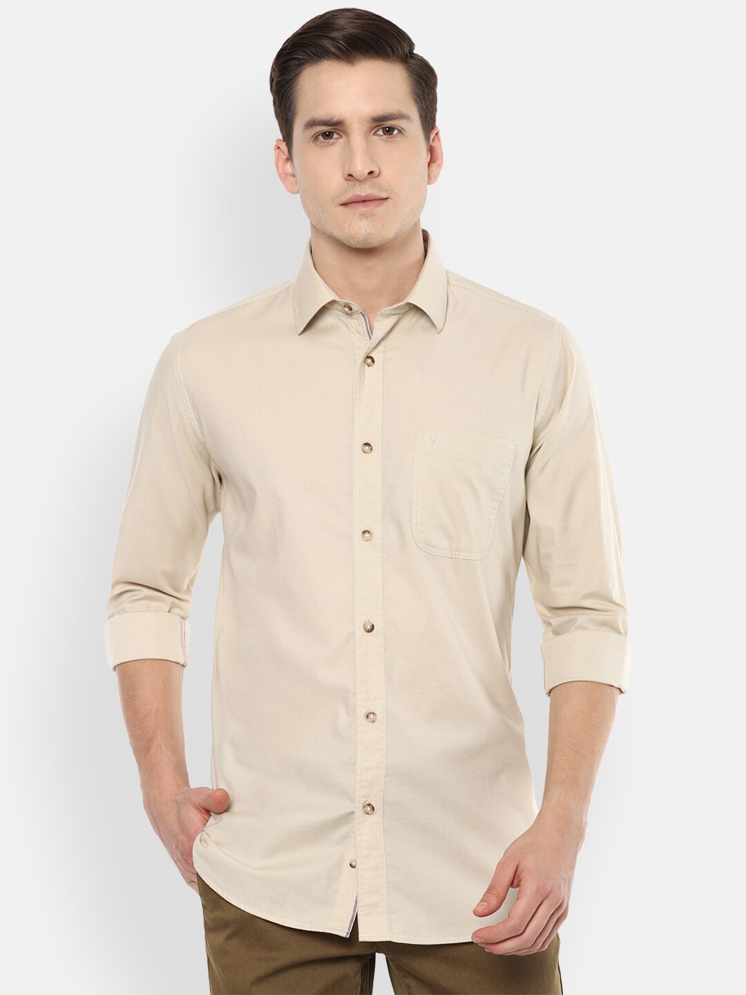 

Van Heusen Sport Men Khaki Slim Fit Casual Shirt