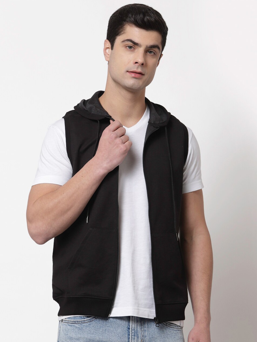 

Style Quotient Men Black Hooded Sweatshirt