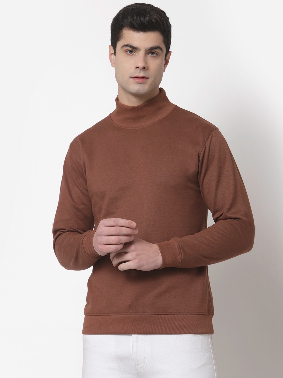 

Style Quotient Men Brown Cotton Sweatshirt