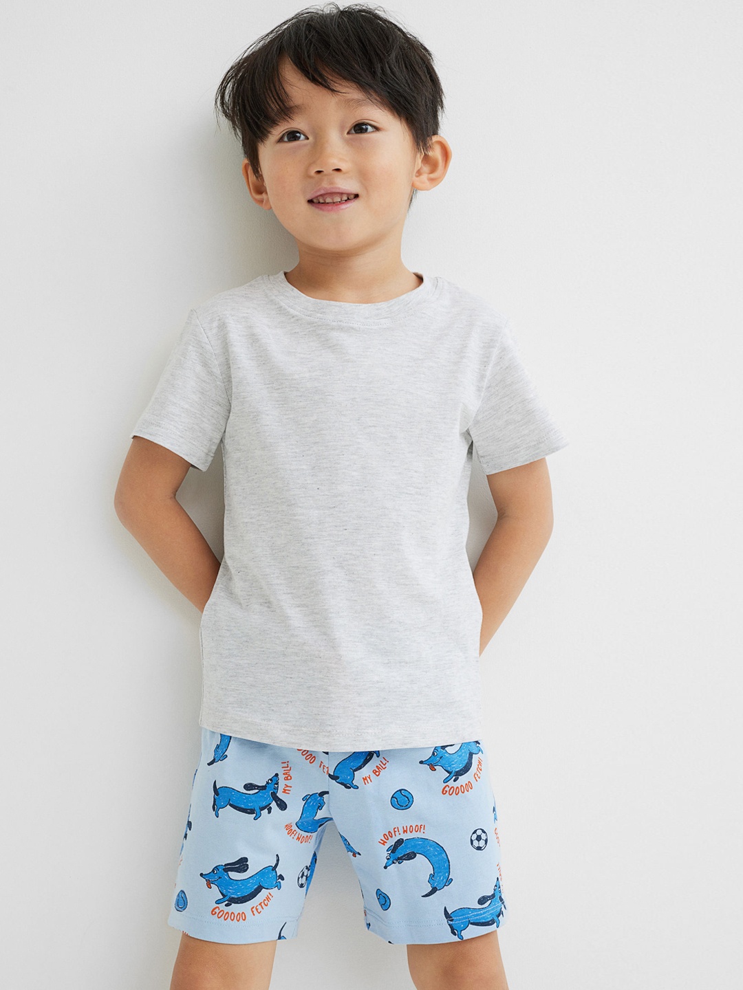 

H&M Boys Blue Patterned Jersey Shorts
