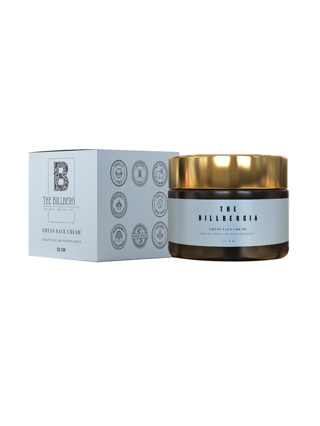 

THE BILLBERGIA Vegan Ubtan Face Cream - 50 g, Blue