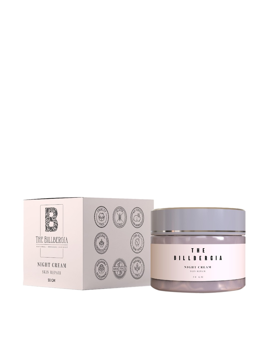 

THE BILLBERGIA Vegan Skin Repair Night Cream - 50 g, Off white