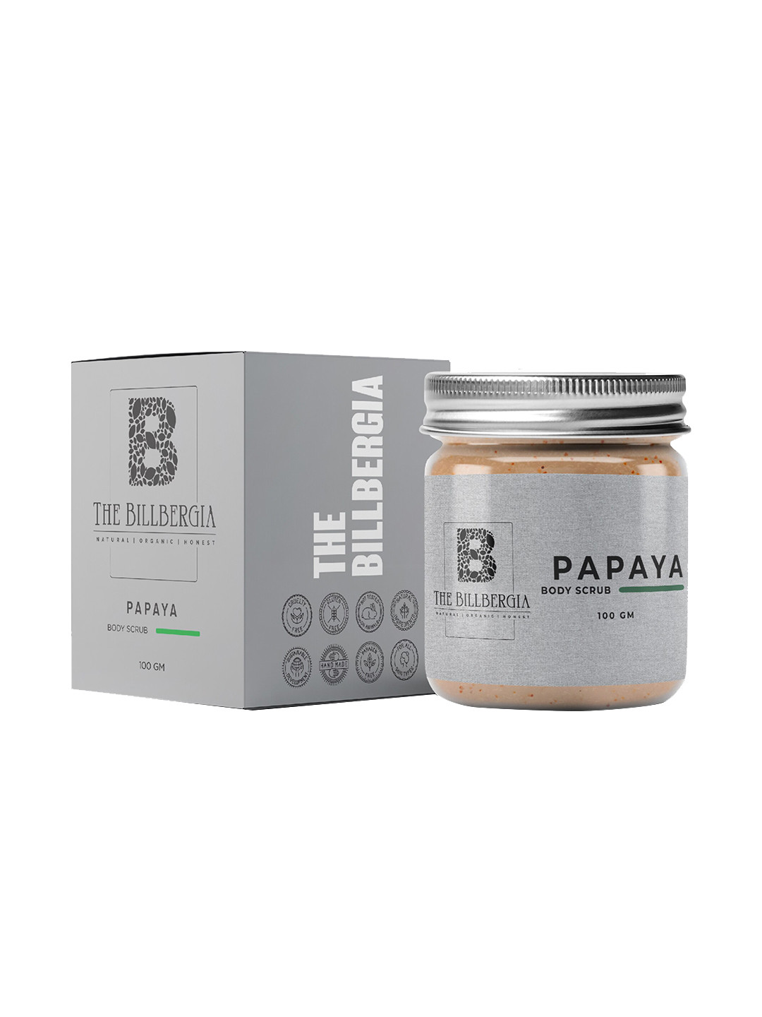 

THE BILLBERGIA Vegan Papaya Body Scrub - 100 g, Orange