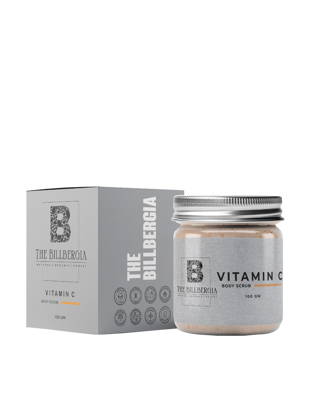 

THE BILLBERGIA Vegan Vitamin C Body Scrub - 100 g, Grey
