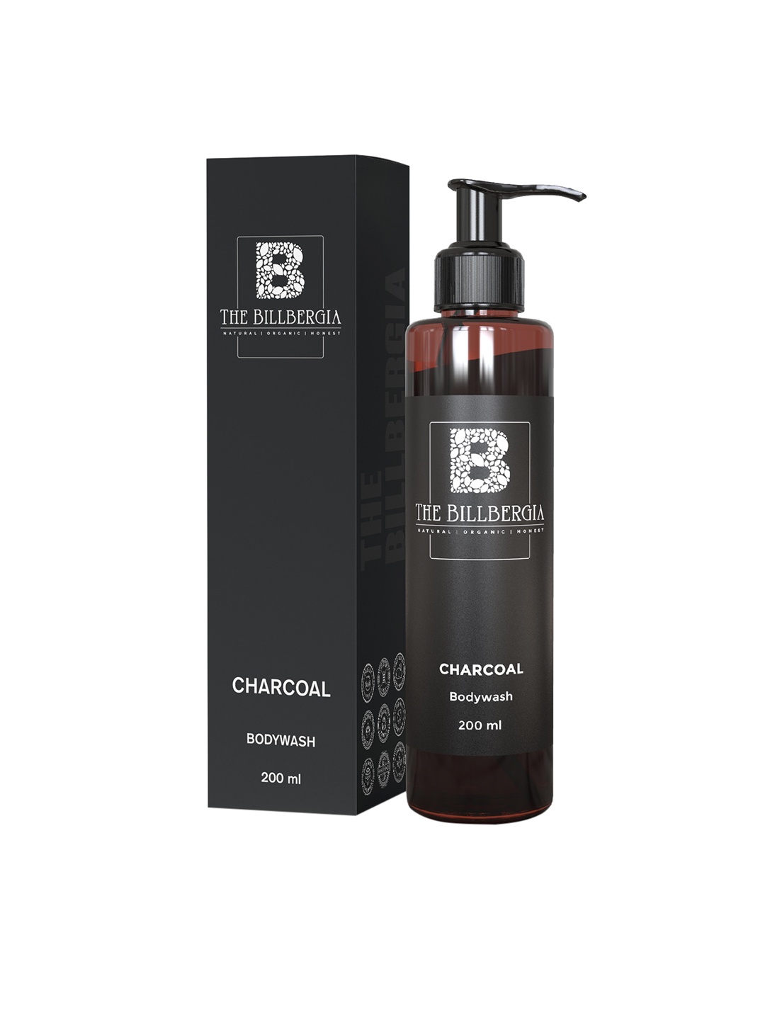 

THE BILLBERGIA Vegan Charcoal Body Wash for Deep Cleaning - 200 ml, Black