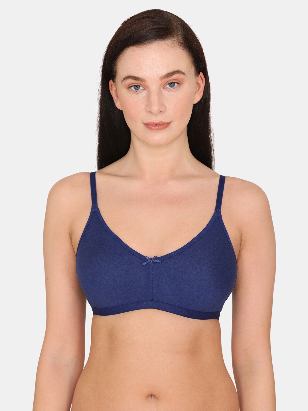 

Rosaline by Zivame Blue Non Padded Non Wired All Day Comfort Seamless T Shirt Bra