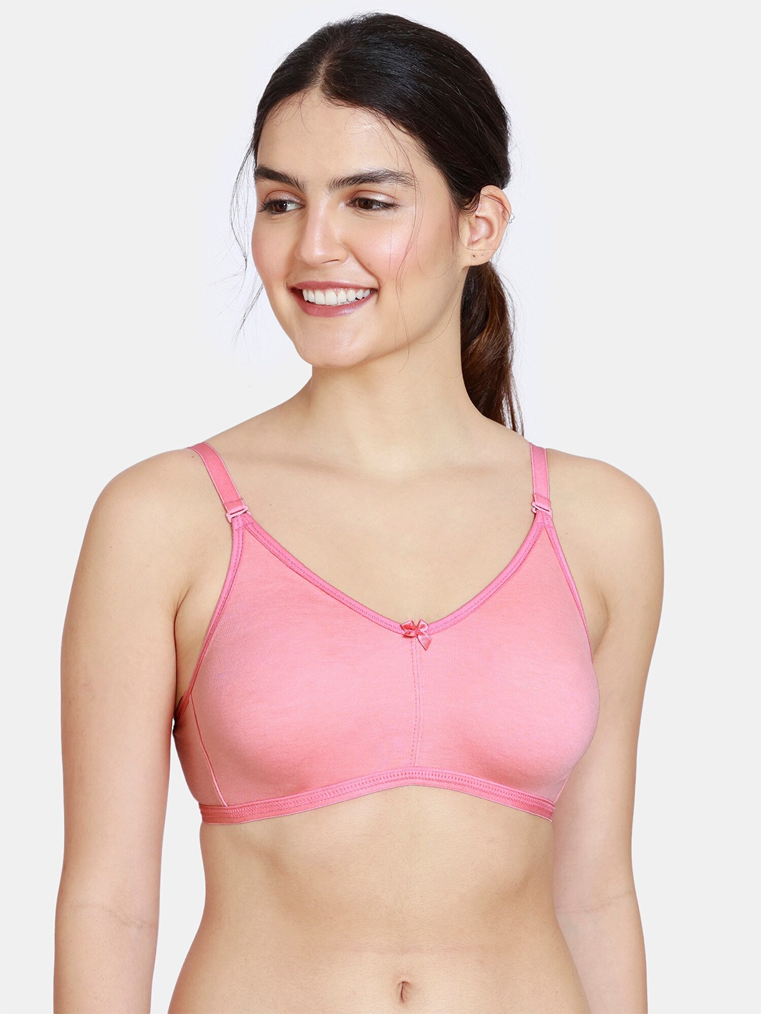 

Rosaline by Zivame Pink Non Wired T-shirt Bra