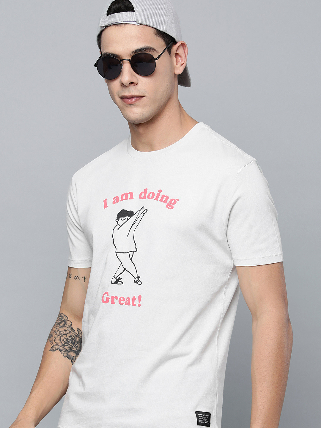 

Levis Men White Printed T-shirt