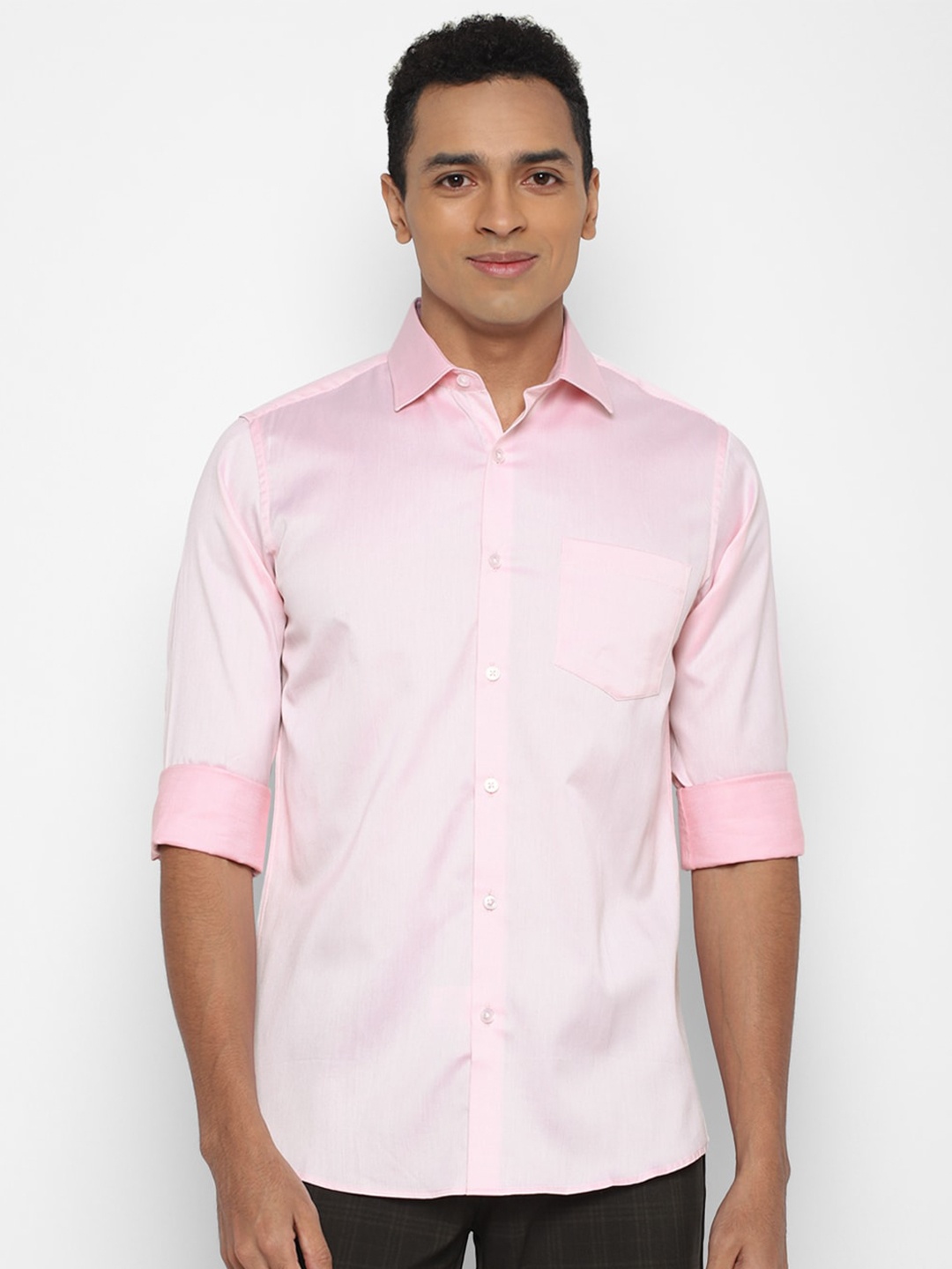 

Allen Solly Men Pink Slim Fit Casual Shirt