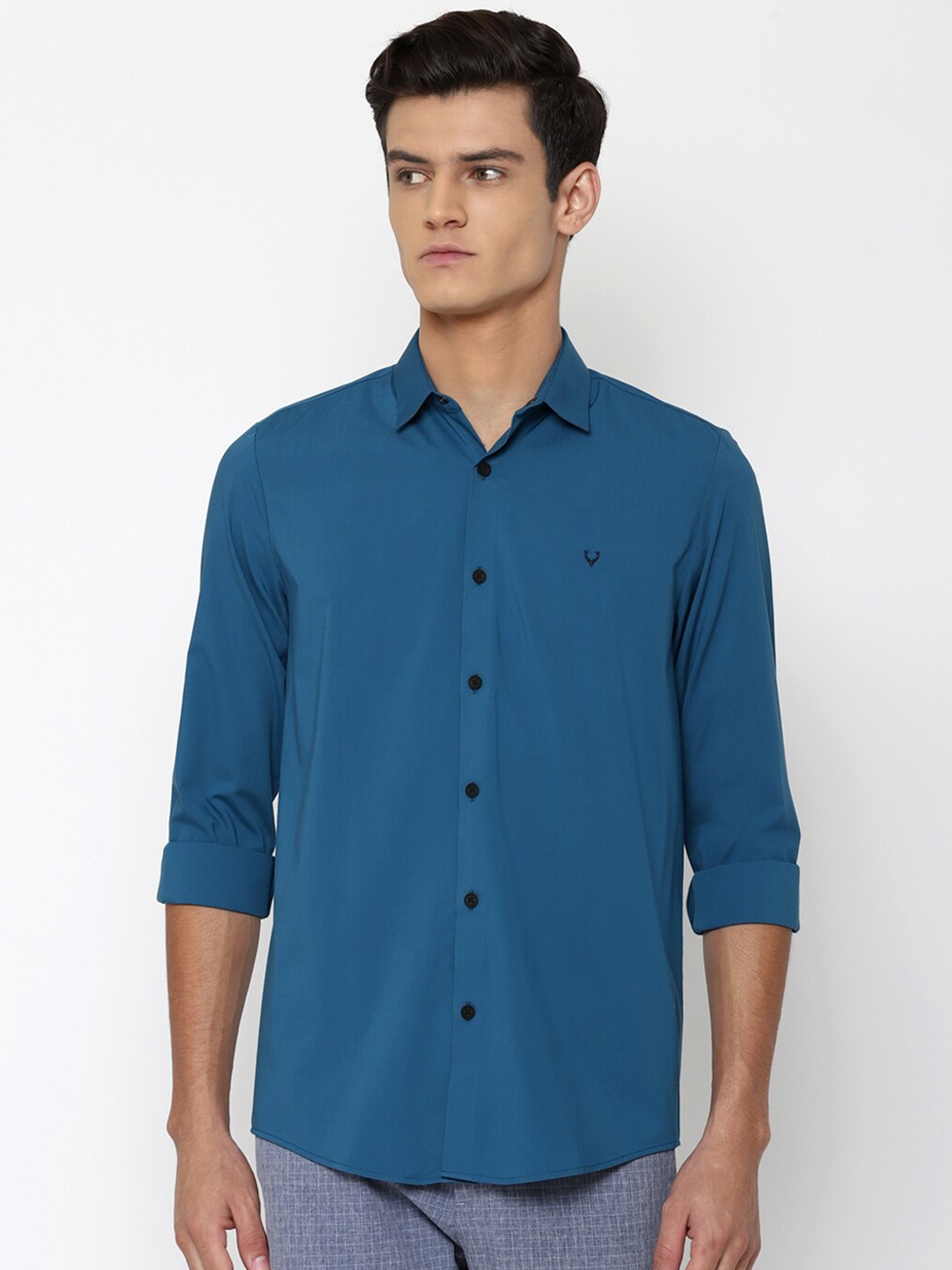 

Allen Solly Men Blue Slim Fit Casual Shirt