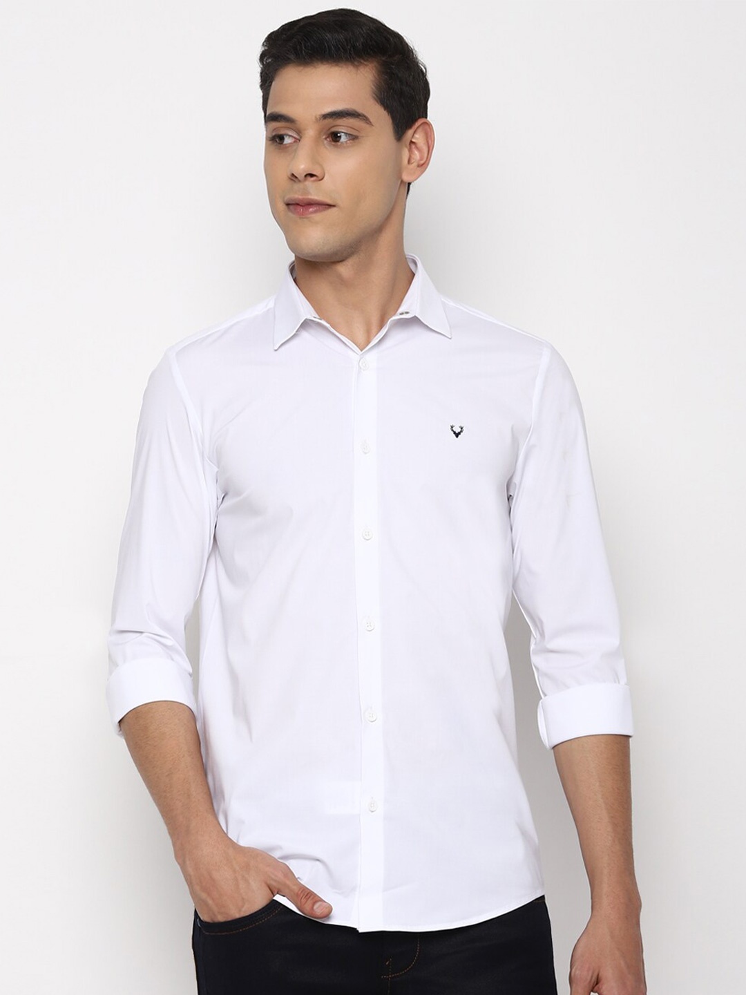 

Allen Solly Men White Slim Fit Casual Shirt