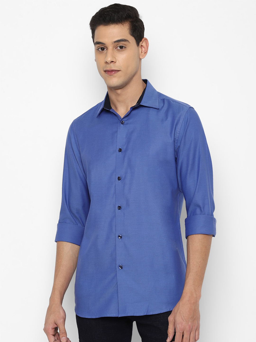 

Allen Solly Men Blue Slim Fit Cotton Casual Shirt