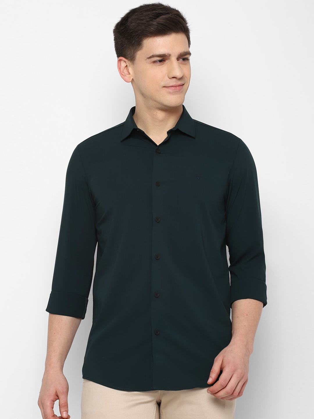 

Allen Solly Men Green Slim Fit Casual Shirt