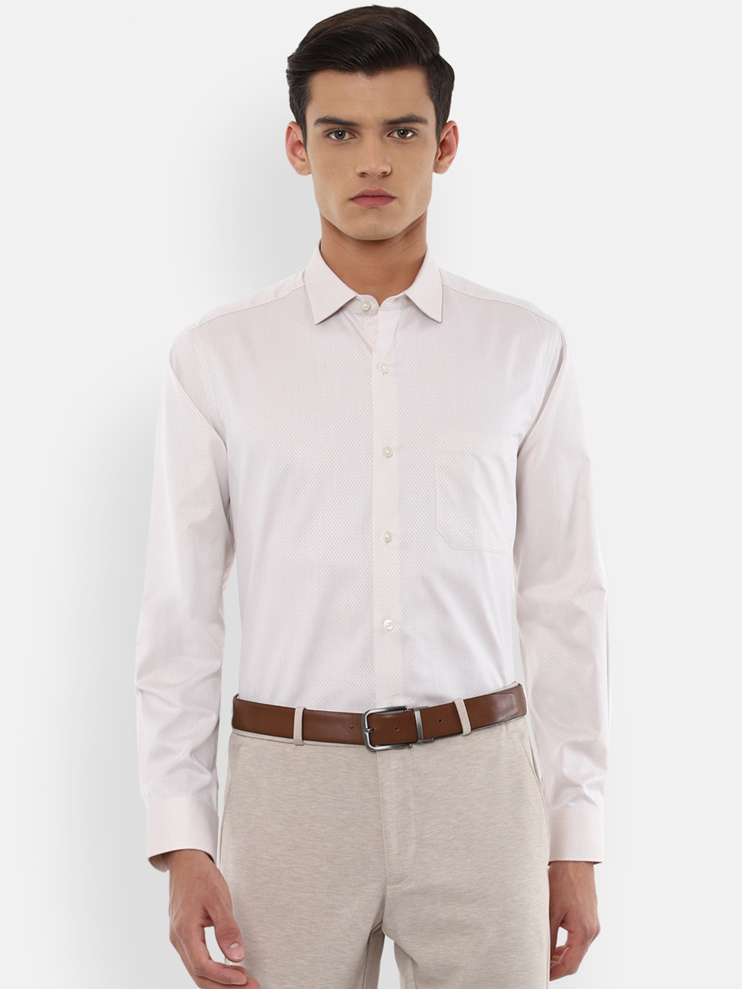 

Louis Philippe Gods & Kings Men Grey Slim Fit Printed Formal Shirt