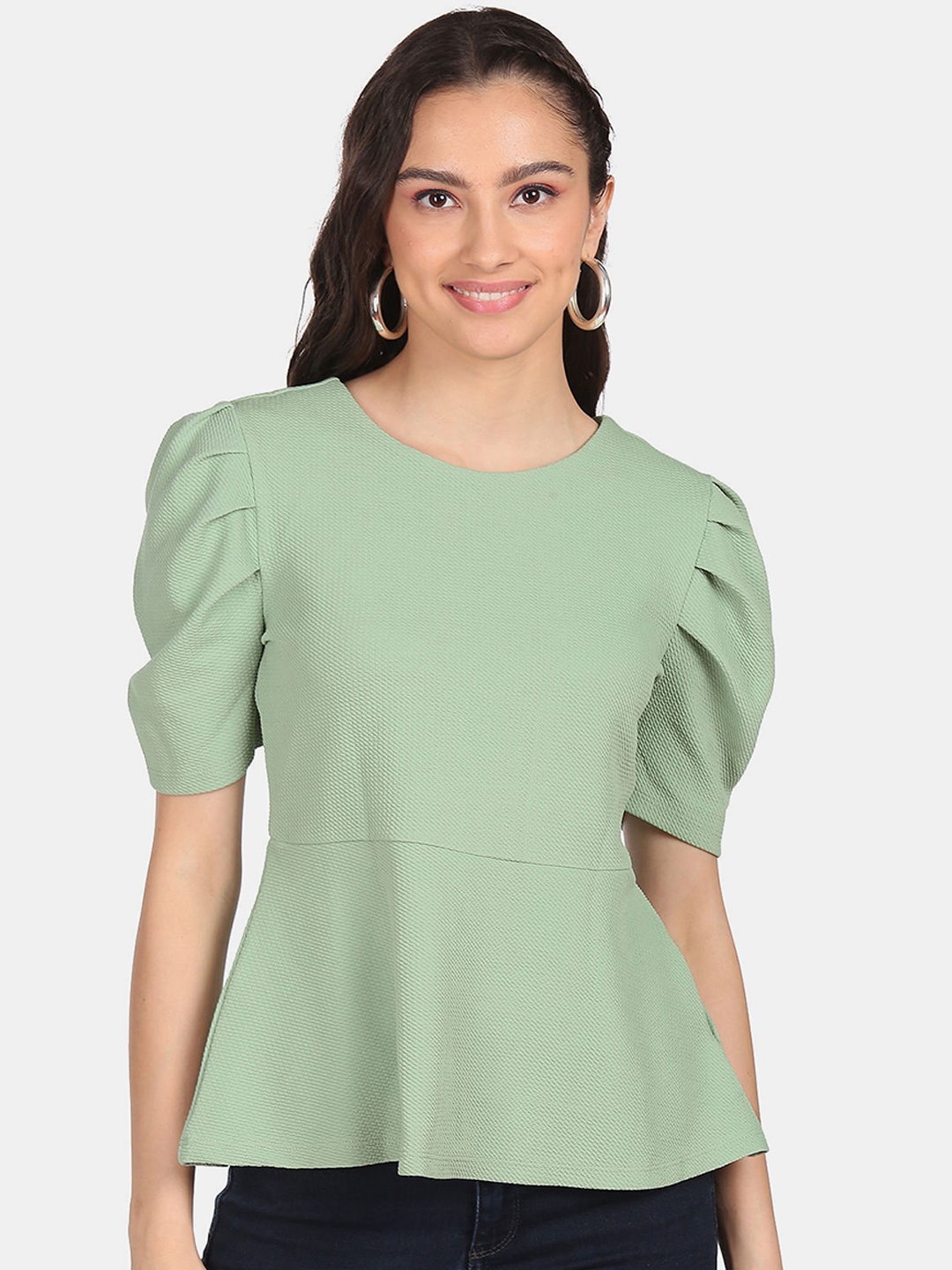 

Sugr Green Peplum Top