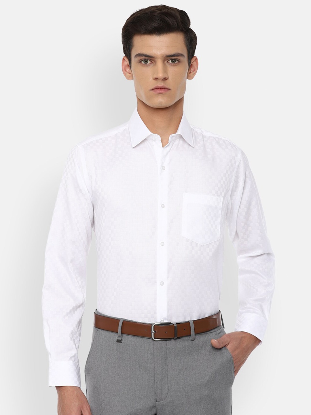 

Van Heusen Men White Formal Shirt