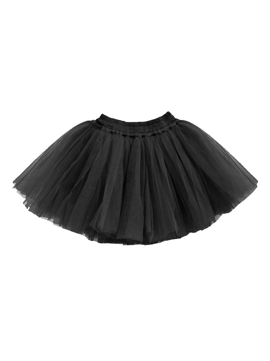 

A.T.U.N. Girls Black Solid Flared Mini Tutu Skirt