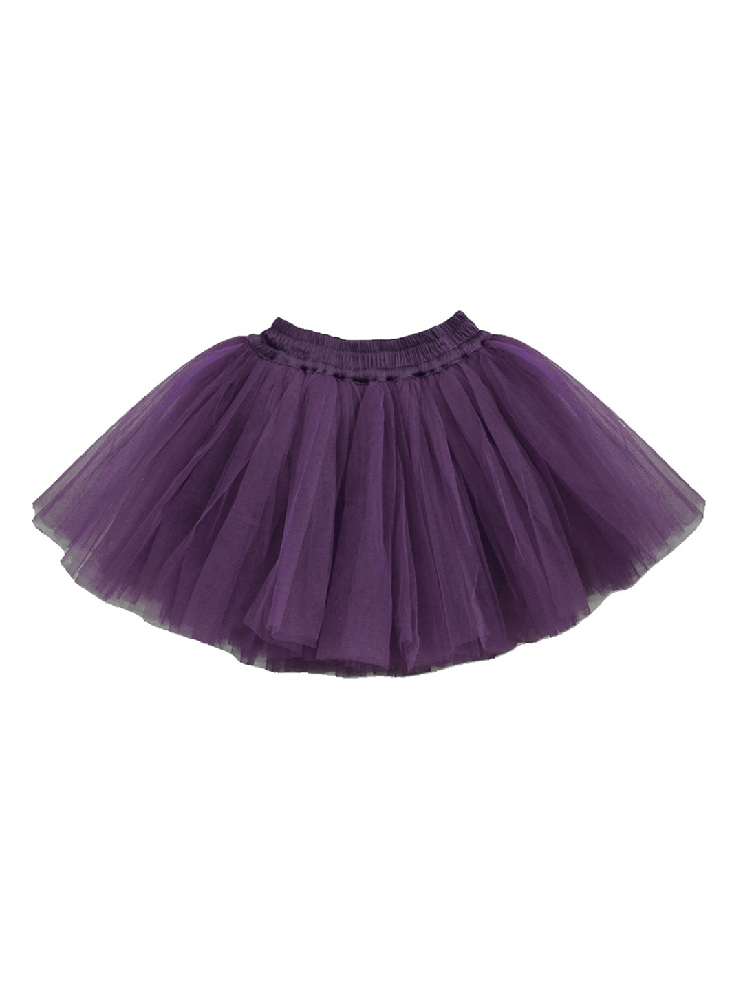 

A.T.U.N. Girls Purple Solid Flared Mini Tutu Skirt