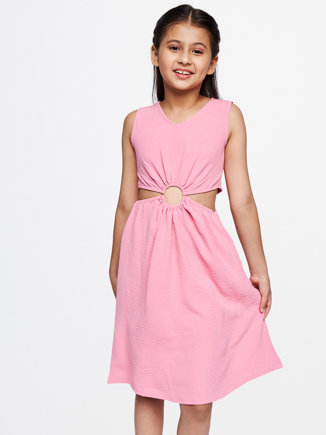 

AND Girls Pink Cut Out A-Line Dress