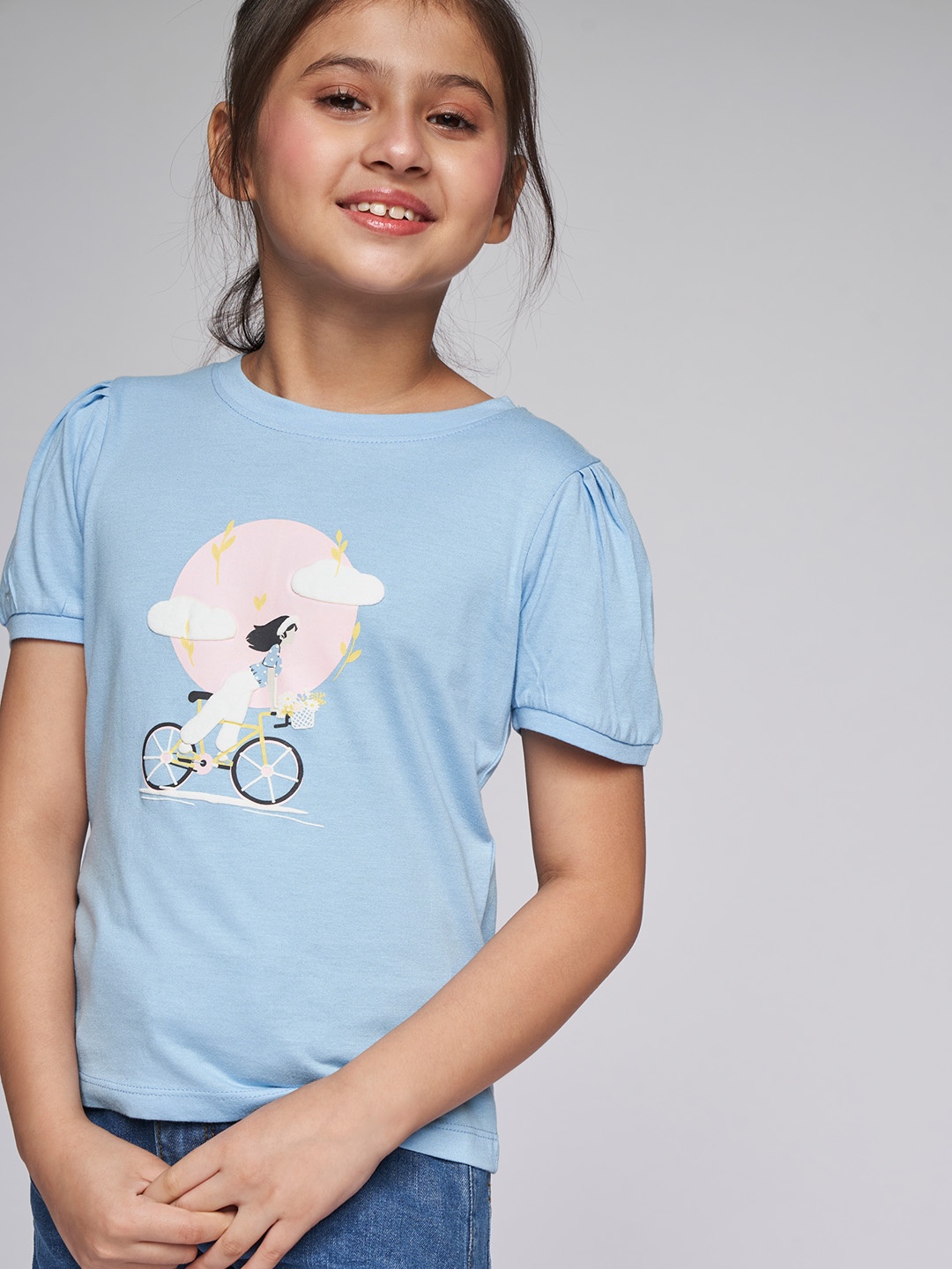 

AND Blue Printed Top