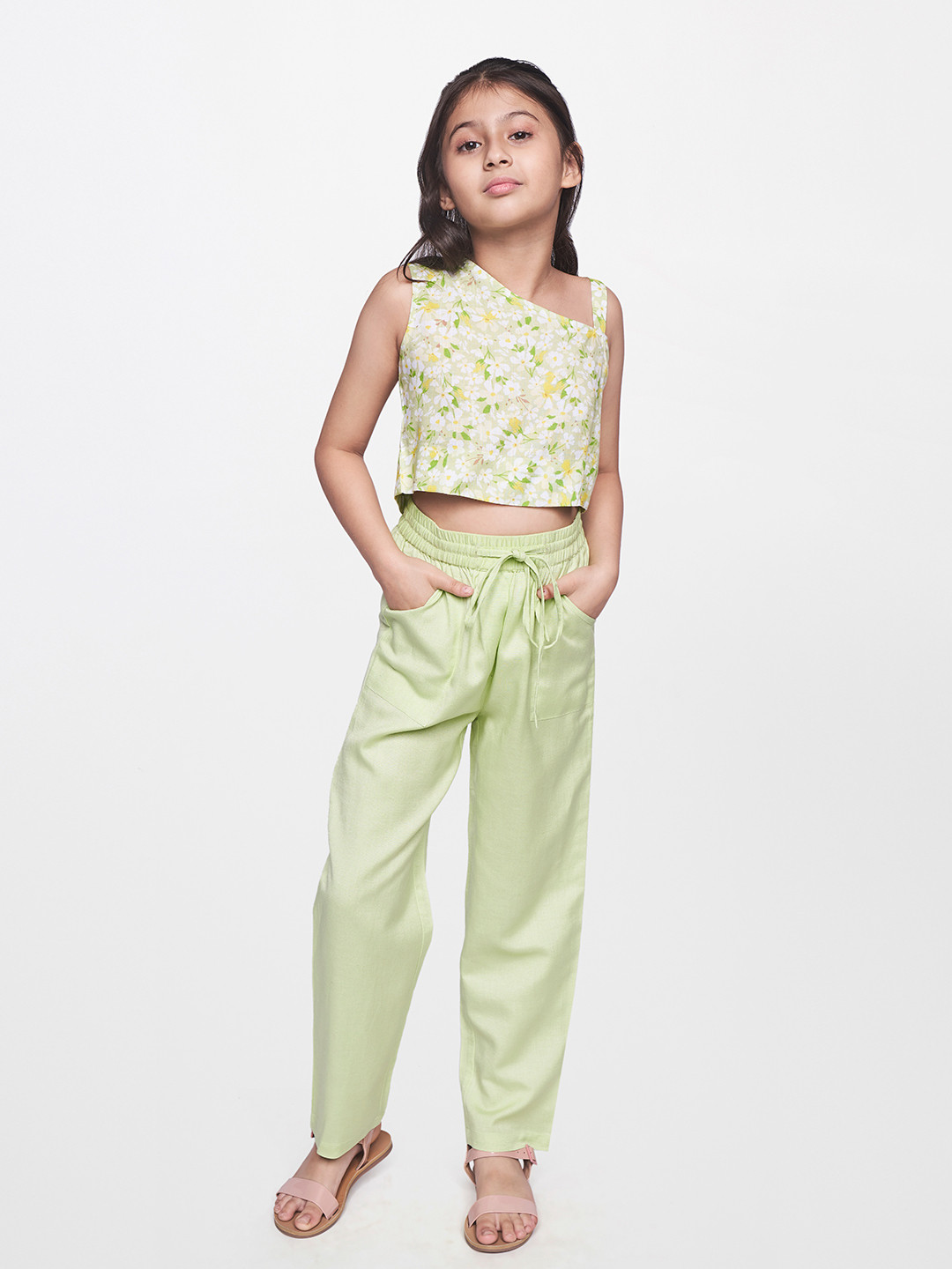 

AND Girls Green Top with Trousers