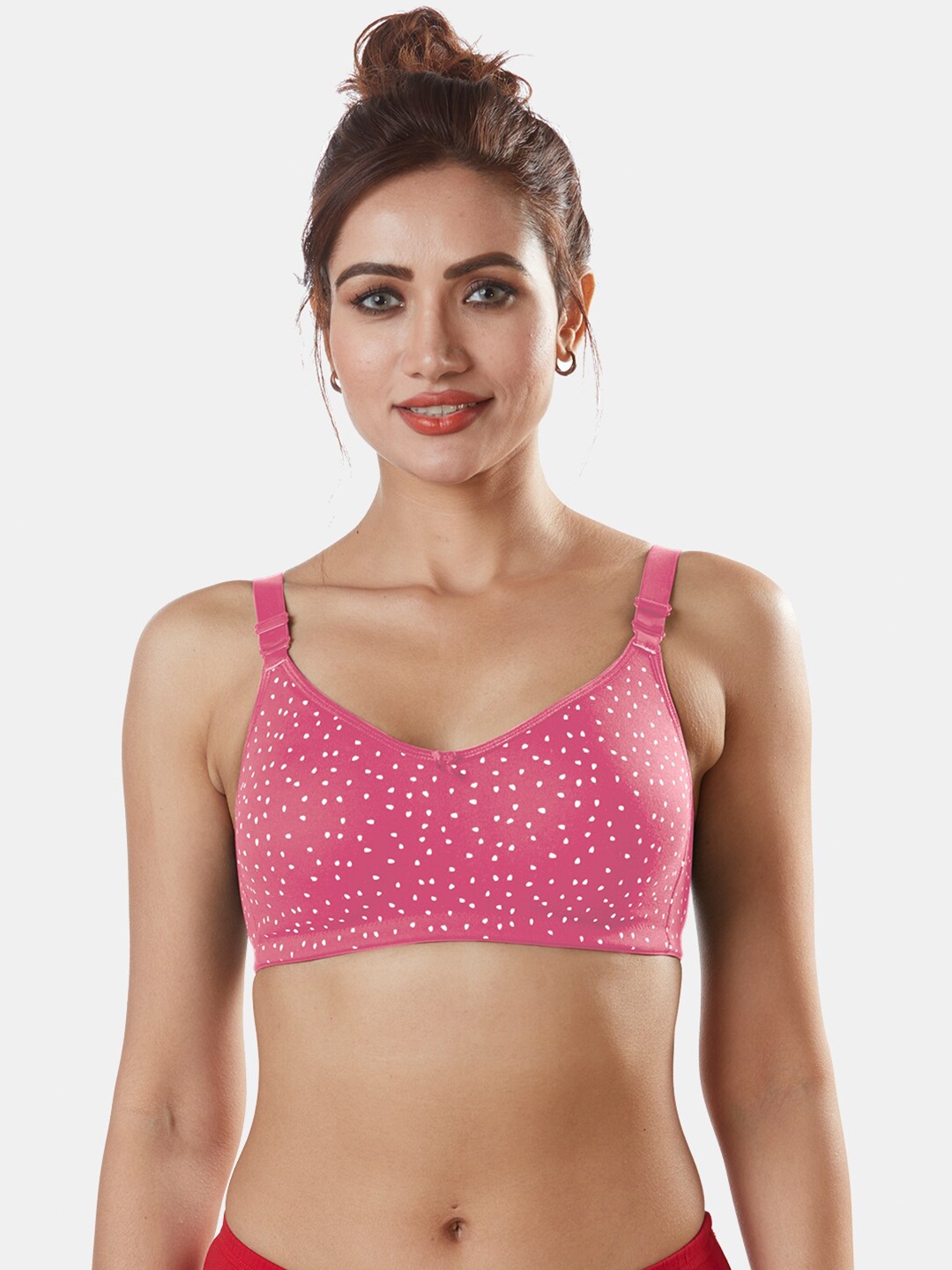 

Sonari Pink & White Abstract T-shirt Bra nivyacoral32B