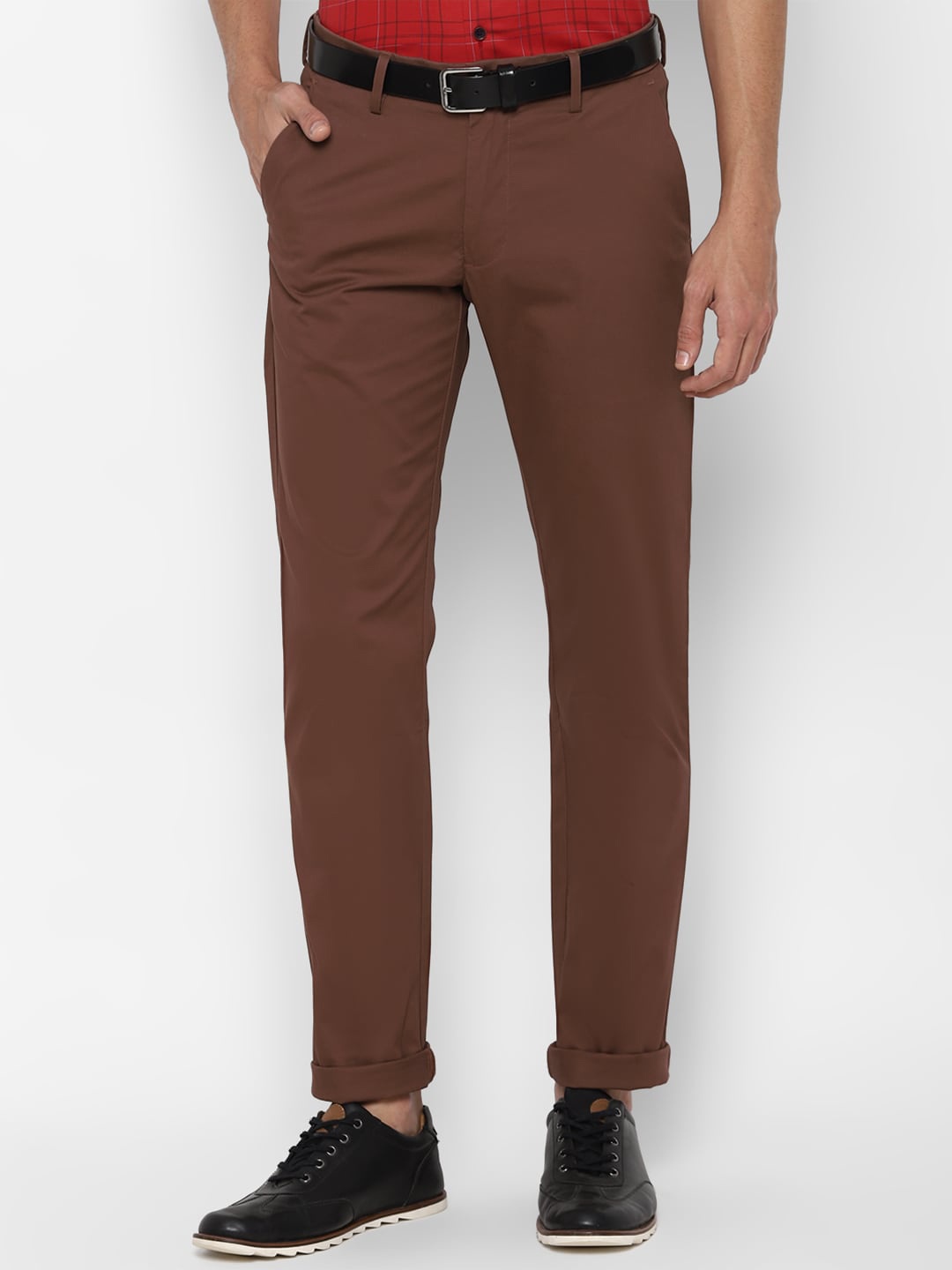 

Allen Solly Men Maroon Slim Fit Trousers