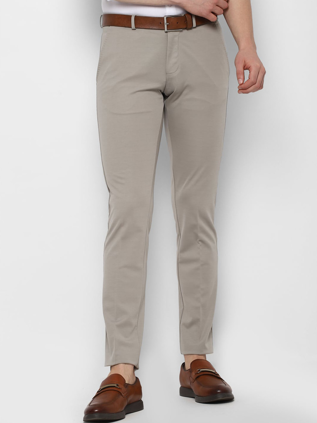 

Allen Solly Men Beige Slim Fit Trousers