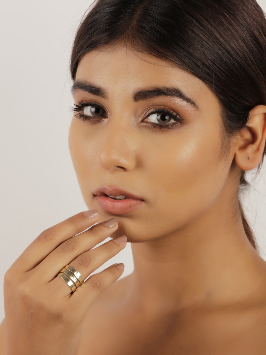 

STILSKII Unisex Gold-Plated Adjustable Finger Ring