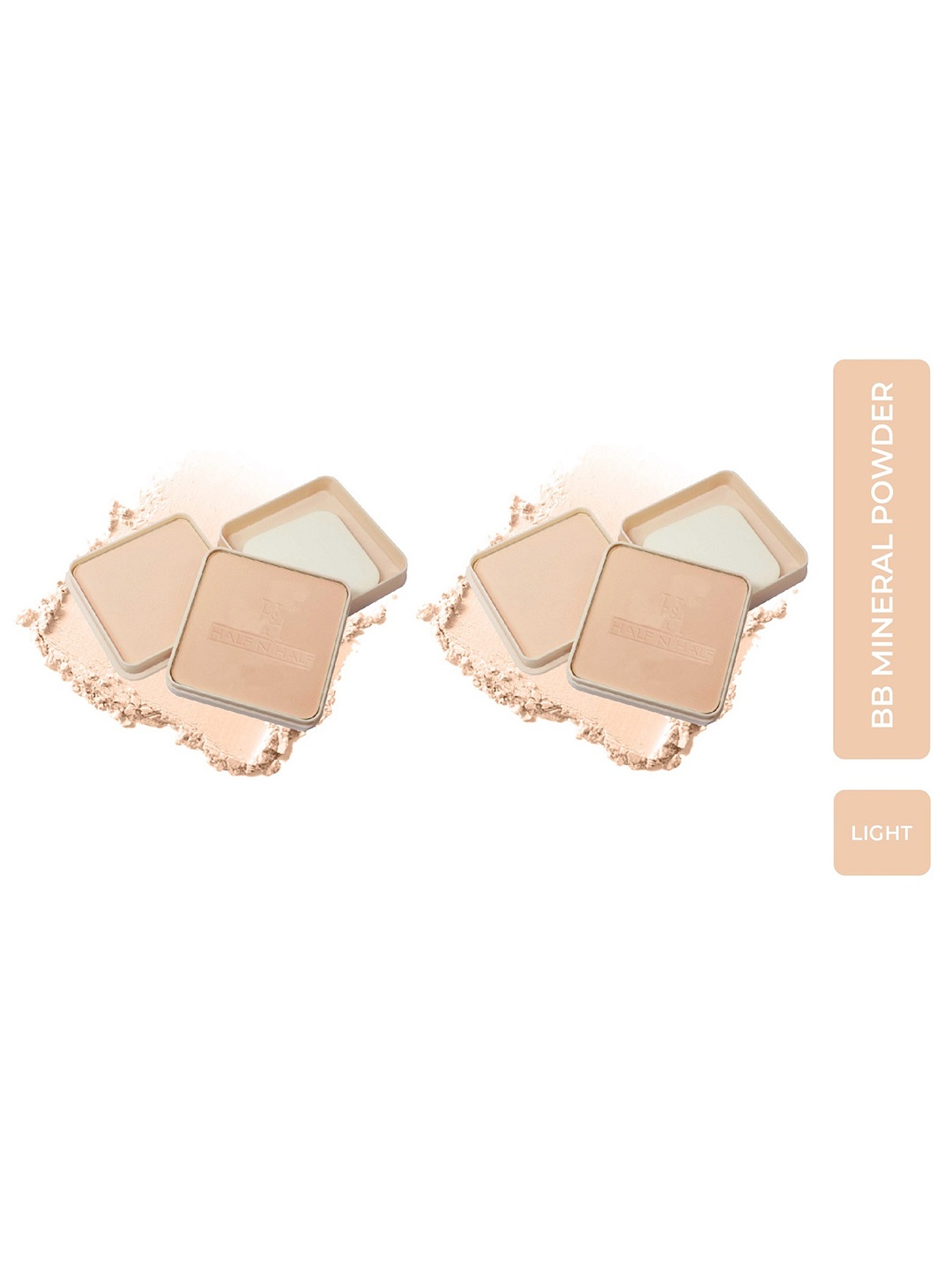 

Half N Half Set of 2 BB Mineral Compact Powder - Light 02, Pink