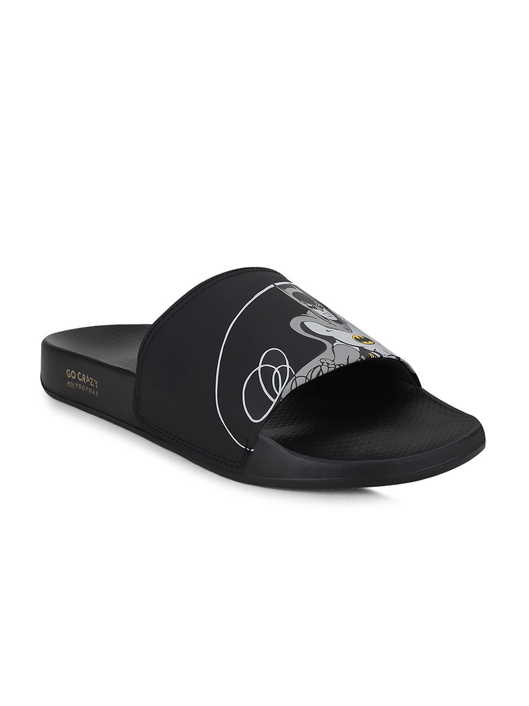 

Campus Men Black & Grey Printed Sliders