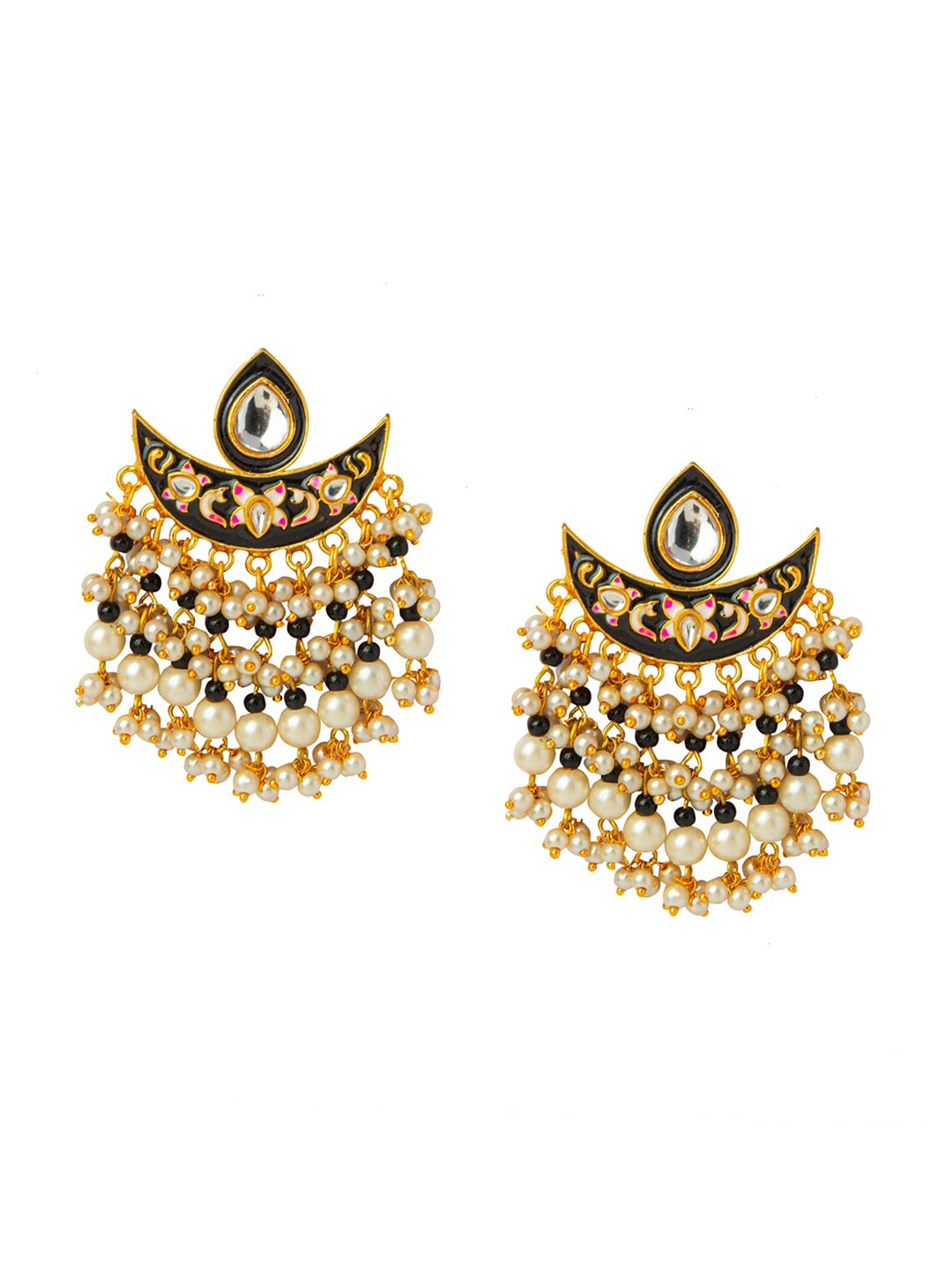 

Shining Jewel - By Shivansh Gold-Toned Contemporary Drop Earrings