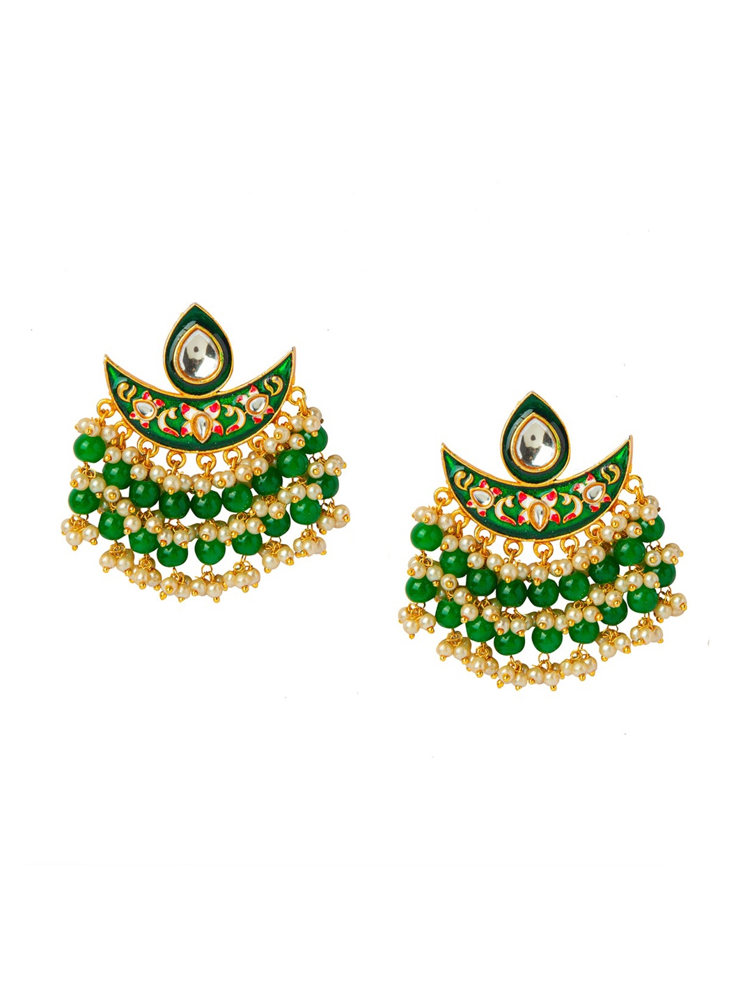 

Shining Jewel - By Shivansh Gold-Toned Contemporary Drop Earrings