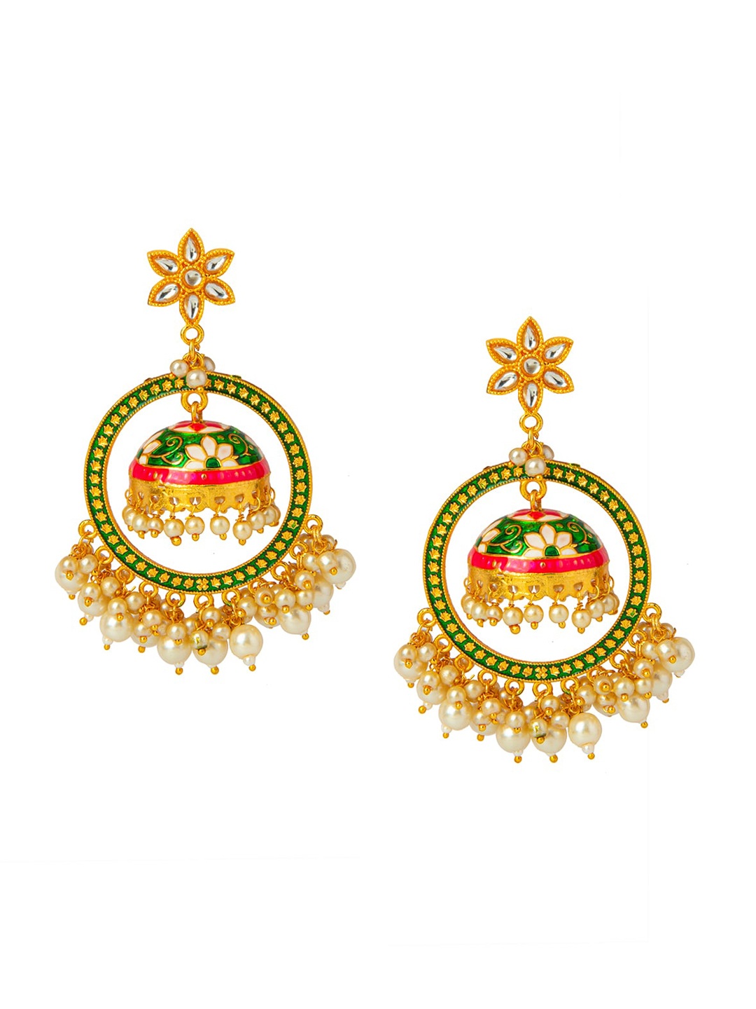

Shining Jewel - By Shivansh Gold-Toned Contemporary Drop Earrings