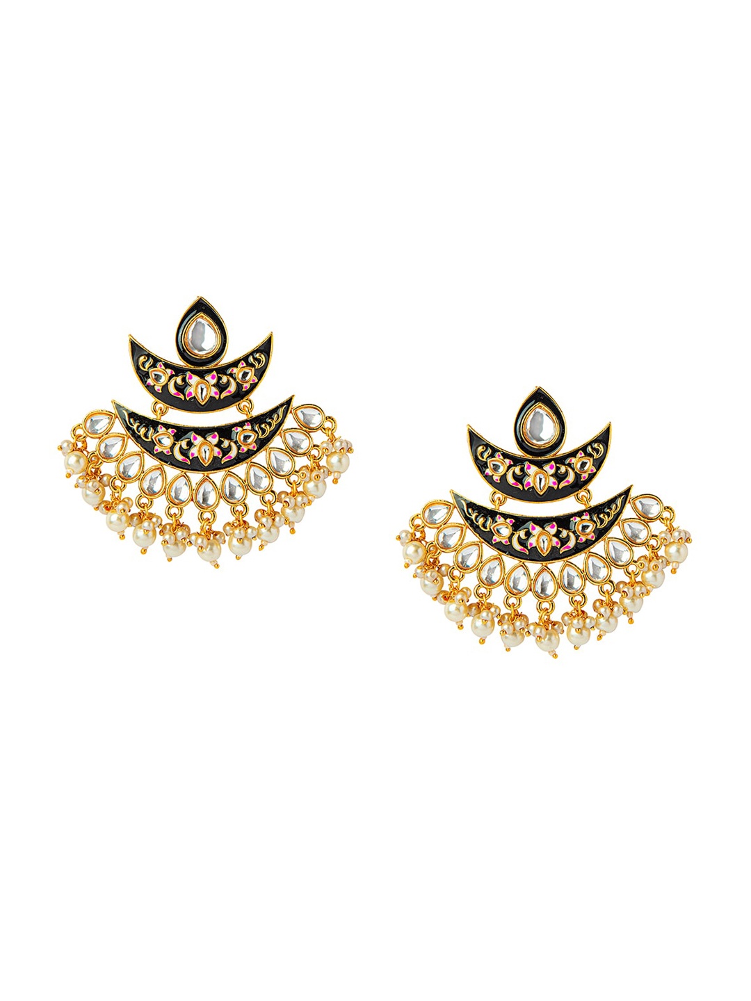 

Shining Jewel - By Shivansh Gold-Toned Contemporary Drop Earrings