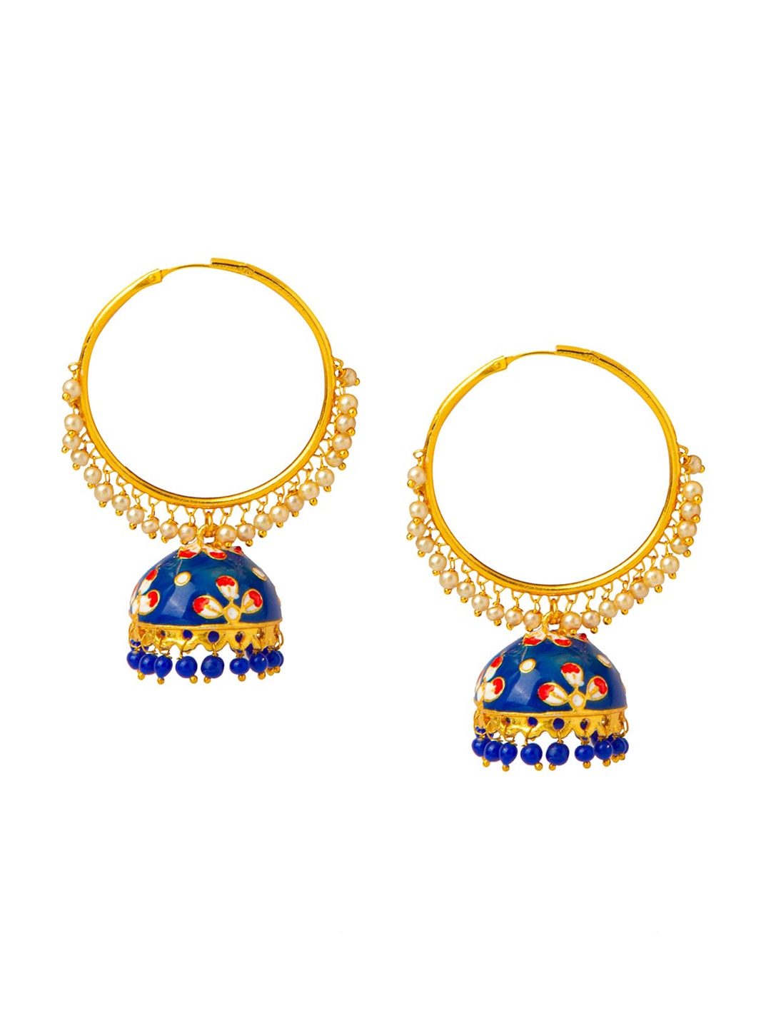 

Shining Jewel - By Shivansh Gold-Toned Contemporary Hoop Earrings