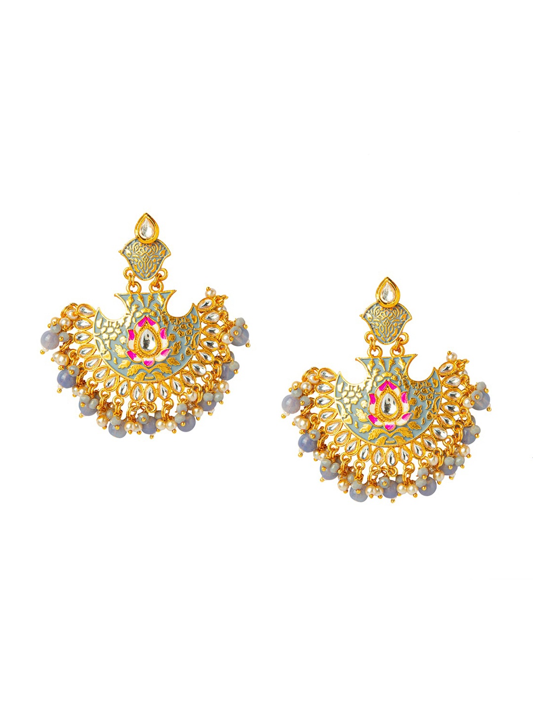 

Shining Jewel - By Shivansh Gold-Toned Contemporary Drop Earrings