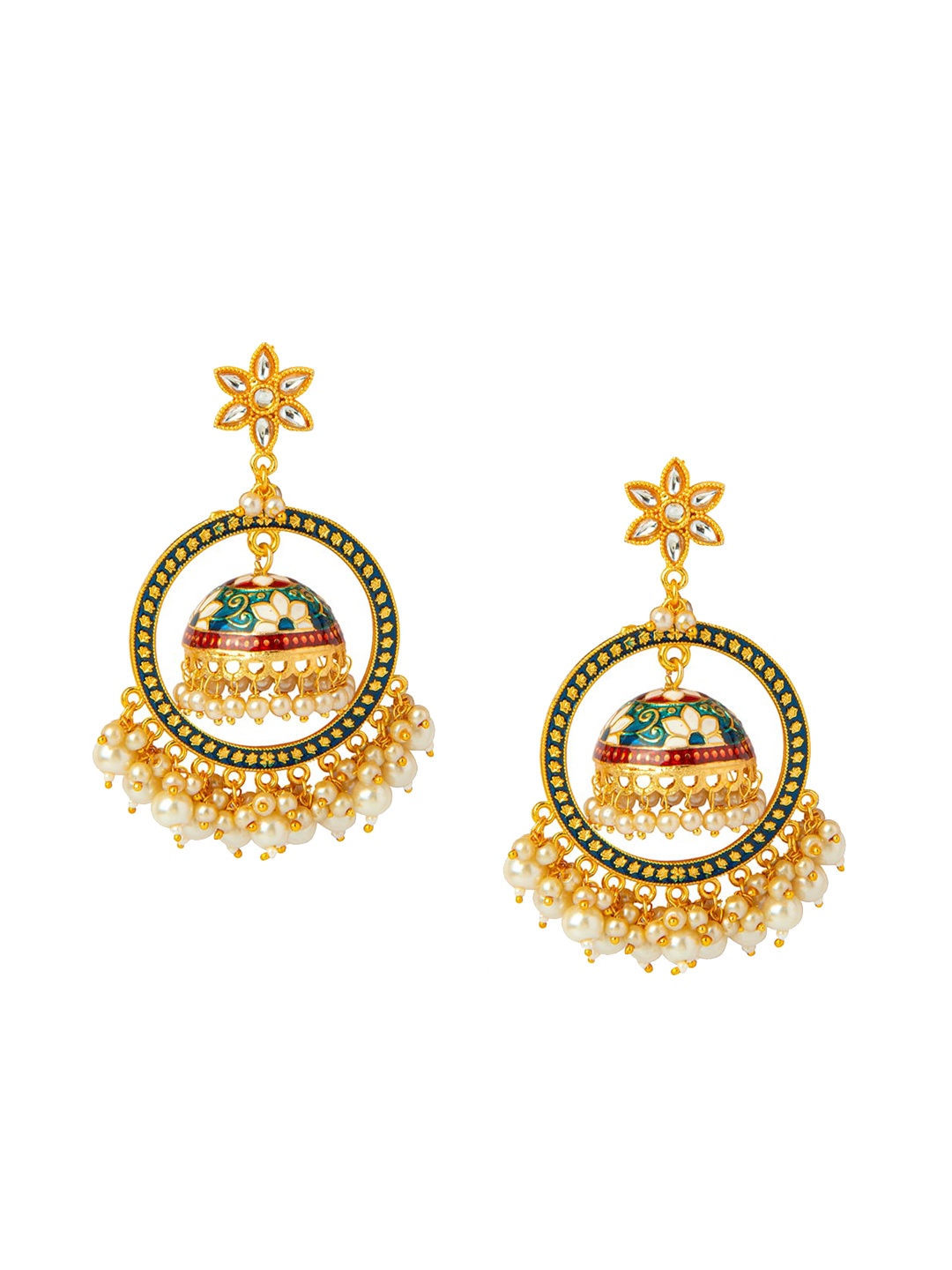 

Shining Jewel - By Shivansh Gold-Toned Contemporary Drop Earrings