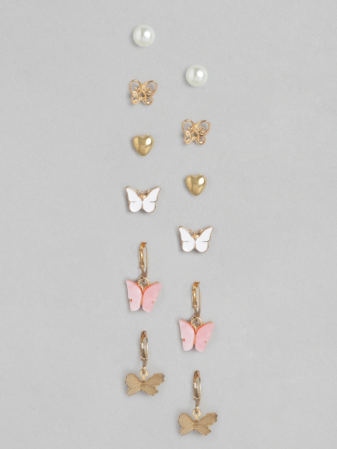 

Vembley Set Of 6 Gold-Plated Earrings
