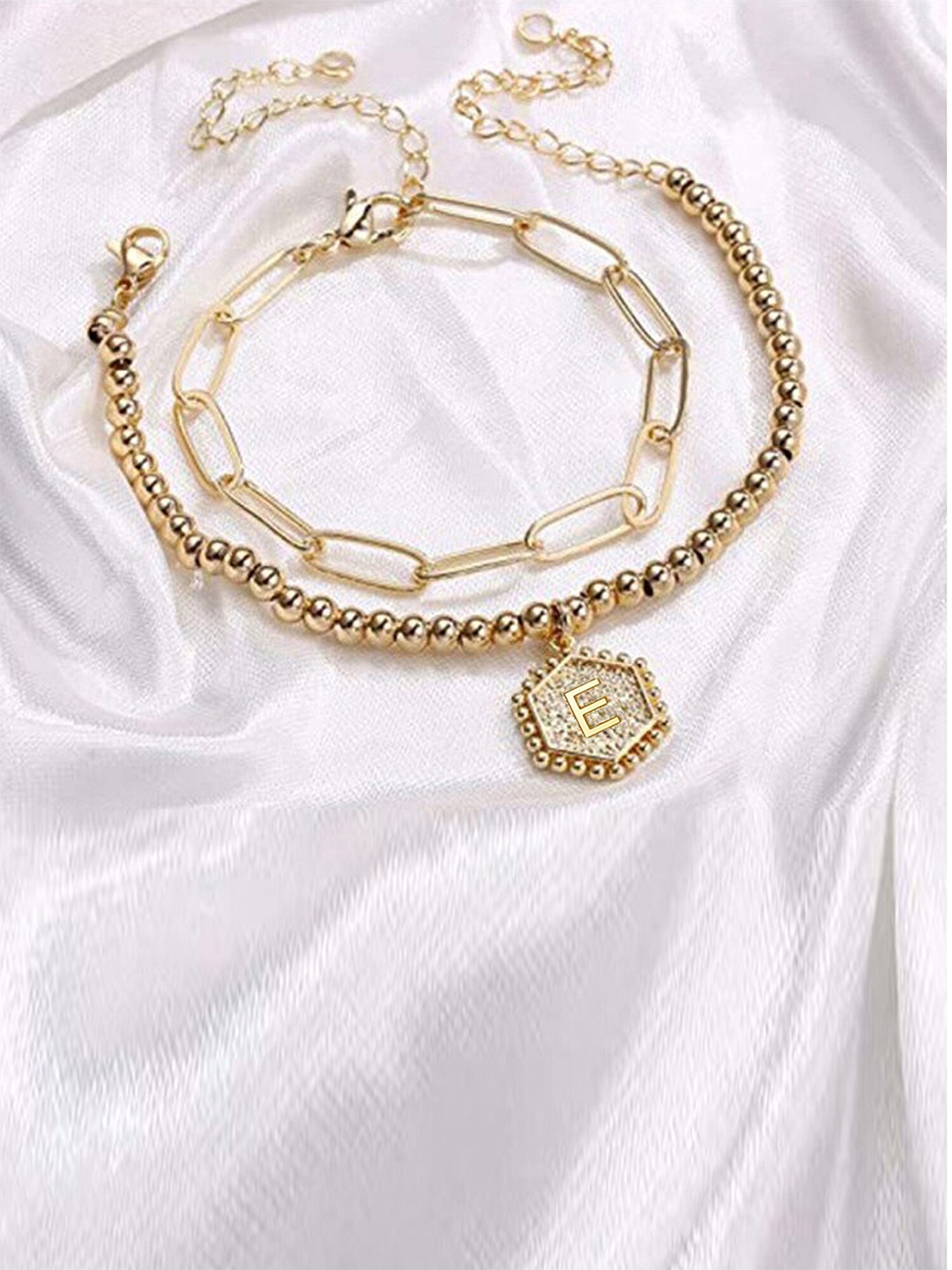 

Jewels Galaxy Women Gold-Toned Brass Gold-Plated Wraparound Bracelet