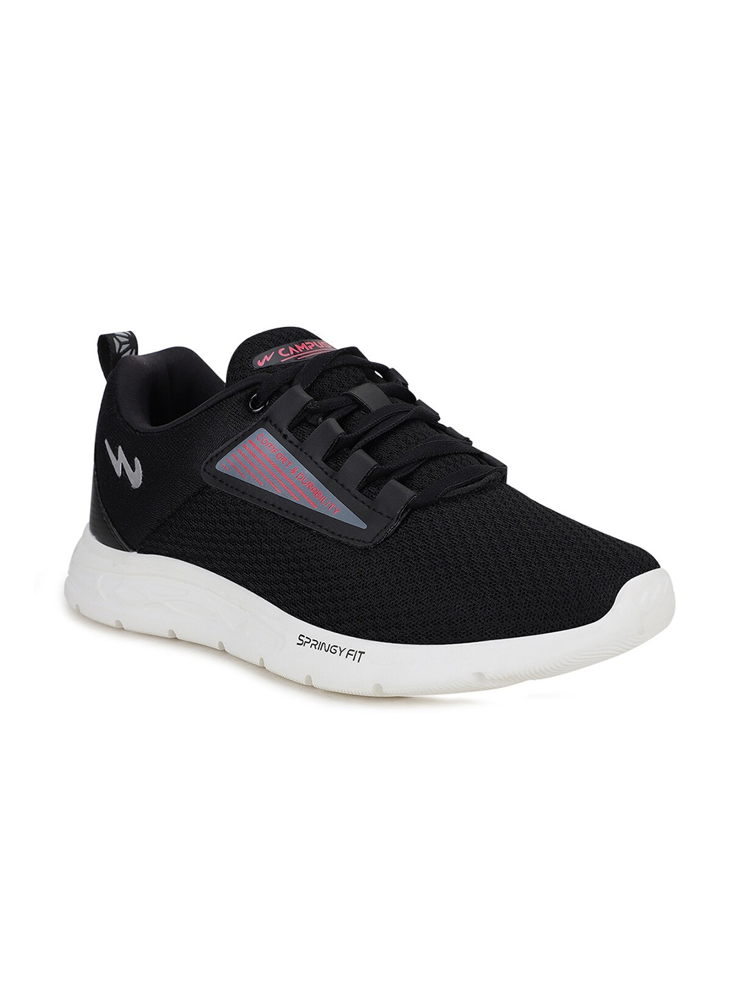 

Campus Women Black Mesh Running Shoes
