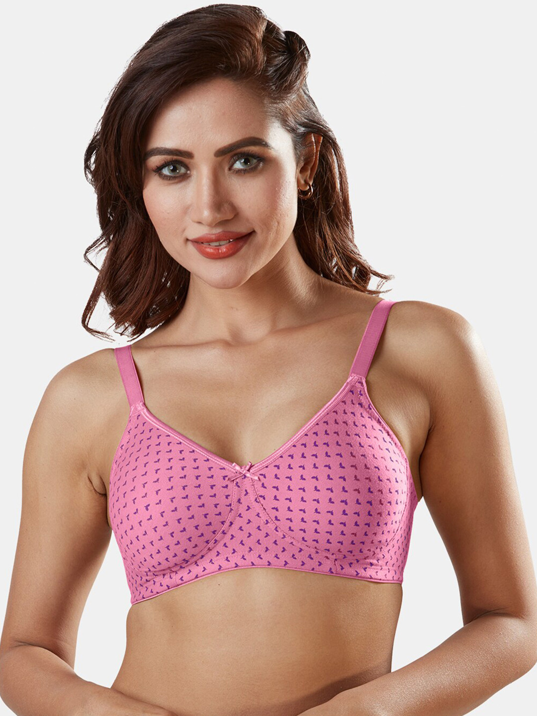 

Sonari Pink & Purple Abstract Printed T-shirt Bra