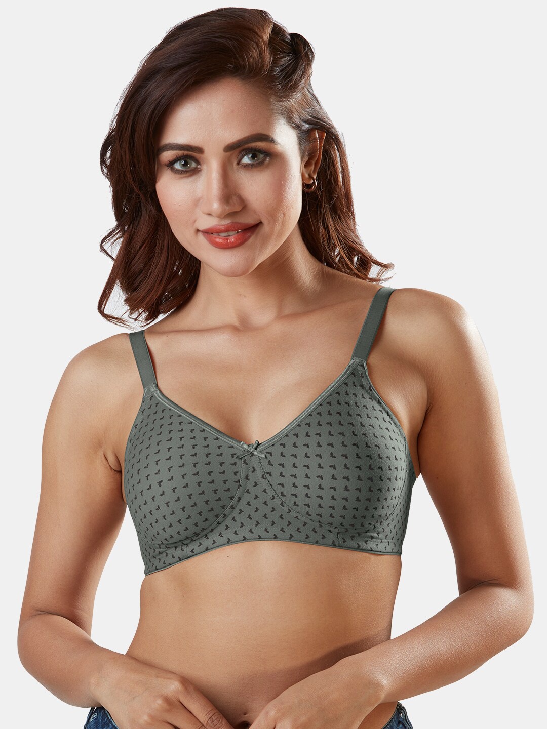

Sonari Grey Abstract Non-padded T-shirt Bra
