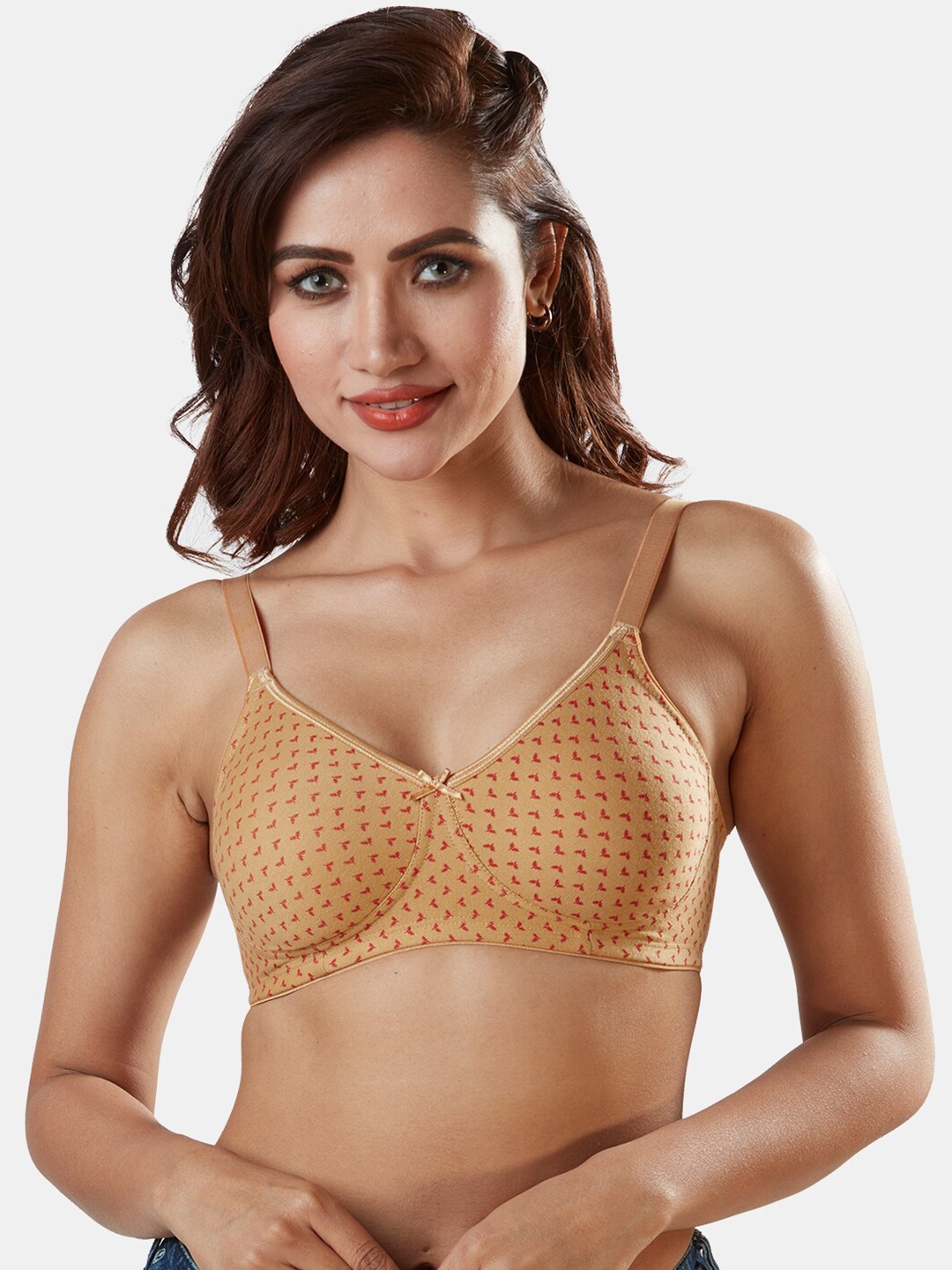 

Sonari Nude-Coloured Abstract Bra