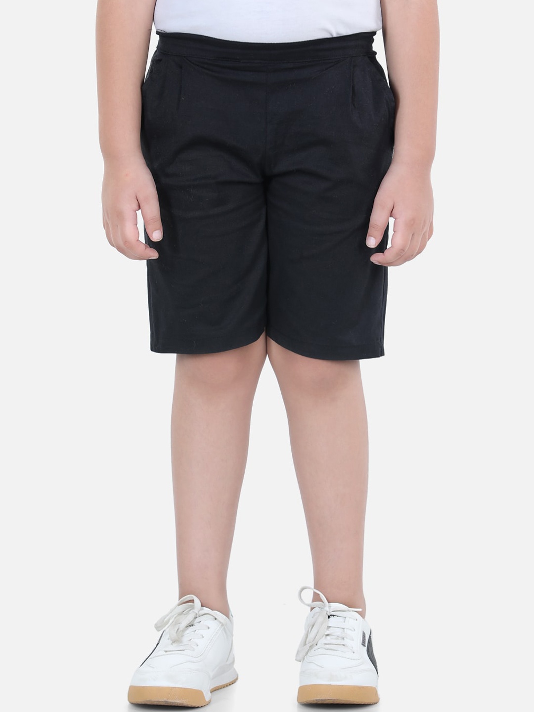 

Cutiekins Boys Black Cotton Shorts